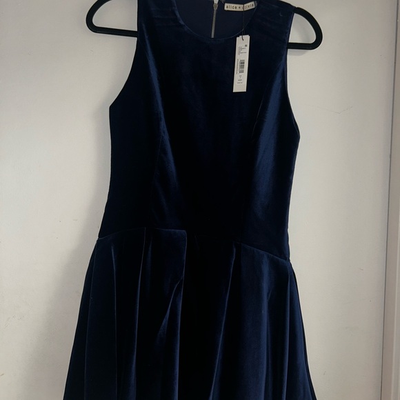 Alice & Olivia Adley Velvet Mini Dress - Picture 2 of 3